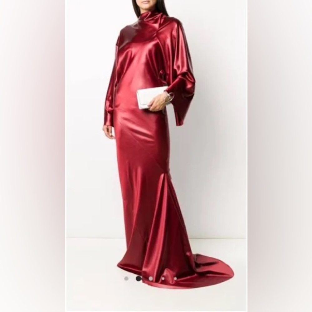 Rick Owens Draped Long Sleeve Dress